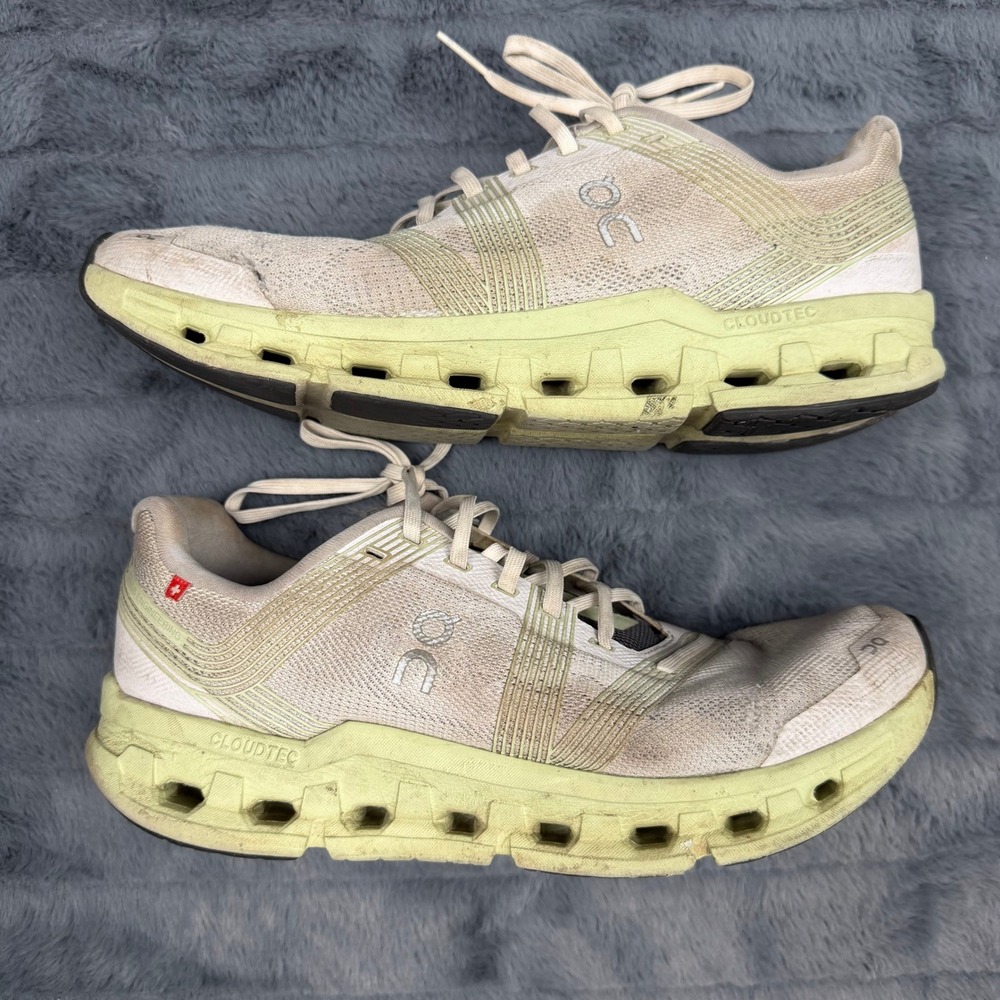 On Running Cloudstratus White Lime Women 10 Running Shoes 55.98624
